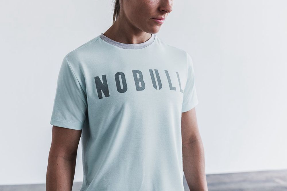 NOBULL Women's Boxy Tee - Blue Glass - Ireland (2107PQTLF)